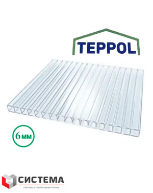 Копия Сотовый поликарбонат TEPPOL 6 мм.